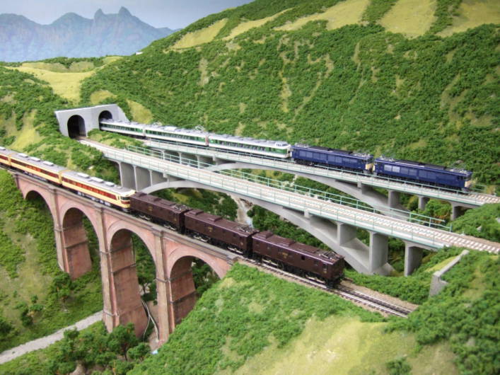 TOMIX 碓氷峠 碓氷橋 ジオラマ 加工品 迫ら