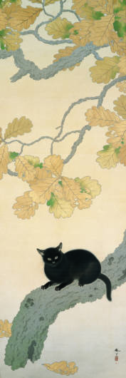 重要文化財　菱田春草「黒き猫」明治43年(1910)永青文庫蔵