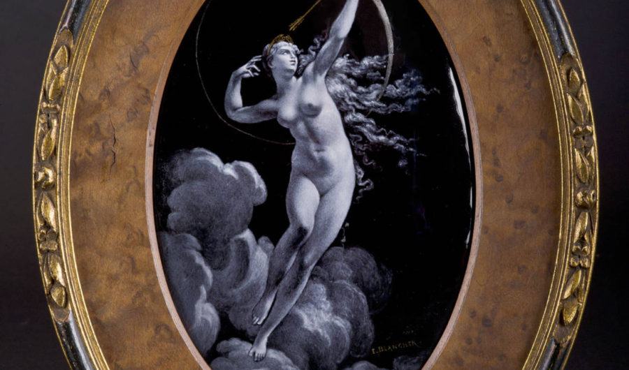 ギリシャ神話のアルテミス　1910年頃　エマーユ絵画