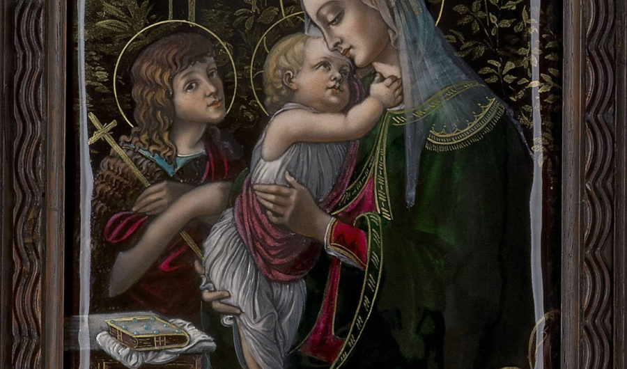 聖母子と少年聖ヨハネ　1870年　エマーユ絵画